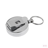 Maxbell 10 Pieces Retractable Badge Reel ID Holder Fishing Lanyard Reel Card Holder