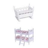 Maxbell 1/12 Dollhouse Miniature Furniture Children Bunk Bed Baby Cradle Bedroom