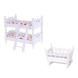 Maxbell 1/12 Dollhouse Miniature Furniture Children Bunk Bed Baby Cradle Bedroom