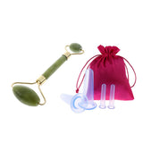 Maxbell 4pcs Silicone Anti Cellulite Massage Vacuum Cupping Cups Set + Jade Roller
