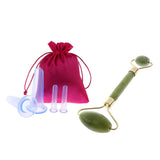 Maxbell 4pcs Silicone Anti Cellulite Massage Vacuum Cupping Cups Set + Jade Roller