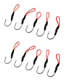 Maxbell Lot 10Pcs Assist Hooks Carbon Steel Jigging Fishing Hooks with PE Line