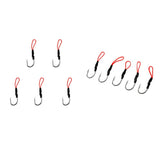 Maxbell Lot 10Pcs Assist Hooks Carbon Steel Jigging Fishing Hooks with PE Line
