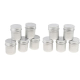 Maxbell 10x50ML PCS Aluminum Cans Pots Screw Lids Cream Tea Powder Wax Jar Container