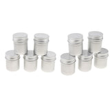Maxbell 10x50ML PCS Aluminum Cans Pots Screw Lids Cream Tea Powder Wax Jar Container