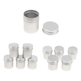 Maxbell 10x50ML PCS Aluminum Cans Pots Screw Lids Cream Tea Powder Wax Jar Container
