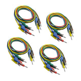 Maxbell 20 Pieces 4mm Banana to Banana Plug Test Cable Lead for Multimeter 5 Colors