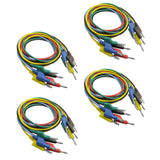 Maxbell 20 Pieces 4mm Banana to Banana Plug Test Cable Lead for Multimeter 5 Colors