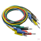 Maxbell 20 Pieces 4mm Banana to Banana Plug Test Cable Lead for Multimeter 5 Colors
