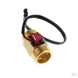 Maxbell 2 Pieces G1" Hall Effect Liquid Water Flow Sensor Switch Flow Meter