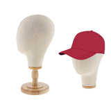 Maxbell 2x 21" Canvas Block Mannequin Head Wig Hat Making Display Holder with Stand