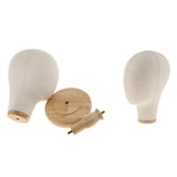 Maxbell 2x 21" Canvas Block Mannequin Head Wig Hat Making Display Holder with Stand
