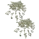 Maxbell 80 Pieces Tibetan Silver Mixed Musical Note Symbol DIY Charms Pendants