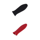 Maxbell 2pcs Silicone Pot Pan Handle Saucepan Holder Sleeve Slip Cover - Red & Black