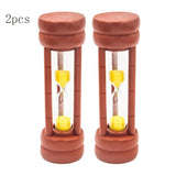 Maxbell 2pcs Sand Clock Hourglass Timer for Kitchen Kid Game -Yellow Sand 1 Minute