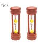 Maxbell 2pcs Sand Clock Hourglass Timer for Kitchen Kid Game -Yellow Sand 1 Minute