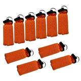 Maxbell 10 Pieces Cylinder Floating Keyring for Marine Boat Yacht Sailing Orange