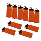 Maxbell 10 Pieces Cylinder Floating Keyring for Marine Boat Yacht Sailing Orange