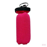 Maxbell 10 Pieces Cylinder Floating Keyring for Marine Boat Yacht Sailing Rosy