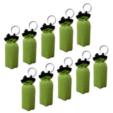Maxbell 10 Pieces Cylinder Floating Keyring for Marine Boat Yacht Sailing Green