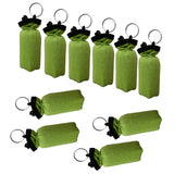 Maxbell 10 Pieces Cylinder Floating Keyring for Marine Boat Yacht Sailing Green