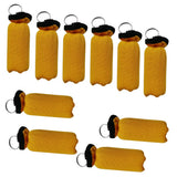 Maxbell 10 Pieces Cylinder Floating Keyring for Marine Boat Yacht Sailing Yellow