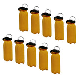 Maxbell 10 Pieces Cylinder Floating Keyring for Marine Boat Yacht Sailing Yellow