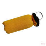Maxbell 10 Pieces Cylinder Floating Keyring for Marine Boat Yacht Sailing Yellow