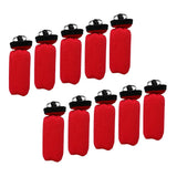 Maxbell 10 Pieces Cylinder Floating Keyring for Marine Boat Yacht Sailing Red