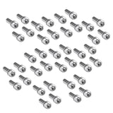 Maxbell 40Pcs Bicycle Stem Screws Water Bottle Cage Bolts Socket Screws Silver M7