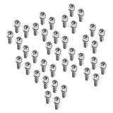 Maxbell 40Pcs Bicycle Stem Screws Water Bottle Cage Bolts Socket Screws Silver M7