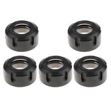 Maxbell 5Pcs Black ER25UM Collet Clamping Nut for CNC Milling Chuck Holder Lathe
