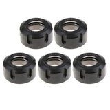 Maxbell 5Pcs Black ER25UM Collet Clamping Nut for CNC Milling Chuck Holder Lathe
