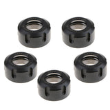 Maxbell 5Pcs Black ER25UM Collet Clamping Nut for CNC Milling Chuck Holder Lathe