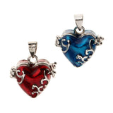 Maxbell 2 Pieces Blue Red Enamel Love Heart Cremation Keepsake Urn Memorial Pendant