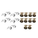Maxbell 20 Pieces Round Blank Settings Base Pad Cufflinks Findings Making