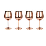 Maxbell 4 pcs Stainless Steel Wine Glasses Red White Wine Goblets Champagne Bar