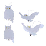 Maxbell 2 Pair Reflective Flying Owl Decoy & Bird Repellent Scarecrow Bird Deterrent