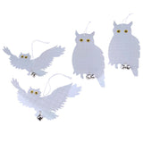 Maxbell 2 Pair Reflective Flying Owl Decoy & Bird Repellent Scarecrow Bird Deterrent