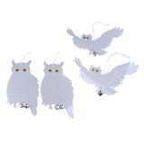 Maxbell 2 Pair Reflective Flying Owl Decoy & Bird Repellent Scarecrow Bird Deterrent