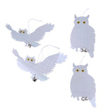 Maxbell 2 Pair Reflective Flying Owl Decoy & Bird Repellent Scarecrow Bird Deterrent