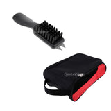 Maxbell Golf Brush Groove Cleaner Nylon Shoes Brush Shoehorn & Shoes Carry Bag Pouch