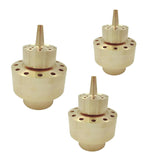 Maxbell 3Pcs Brass 2-Layer Column Fountain Nozzle Set Sprinkler Sprink Spray Pond