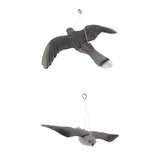Maxbell 2Pcs Realistic Flying Bird Hawk Decoy Pigeon Crow Scarecrow Hunting Scarer