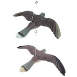 Maxbell 2Pcs Realistic Flying Bird Hawk Decoy Pigeon Crow Scarecrow Hunting Scarer