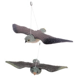 Maxbell 2Pcs Realistic Flying Bird Hawk Decoy Pigeon Crow Scarecrow Hunting Scarer