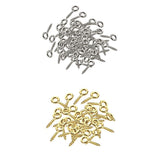 Maxbell 400Pieces Multicolor Screw Eyes Pins Eyelets Screw Jewelry Making Findings