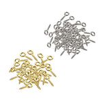 Maxbell 400Pieces Multicolor Screw Eyes Pins Eyelets Screw Jewelry Making Findings