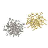 Maxbell 400Pieces Multicolor Screw Eyes Pins Eyelets Screw Jewelry Making Findings