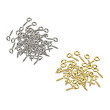 Maxbell 400Pieces Multicolor Screw Eyes Pins Eyelets Screw Jewelry Making Findings
